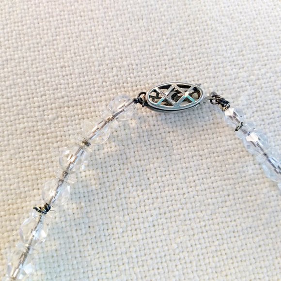 Vintage Crystal Glass Beaded Necklace - Picture 6 of 6